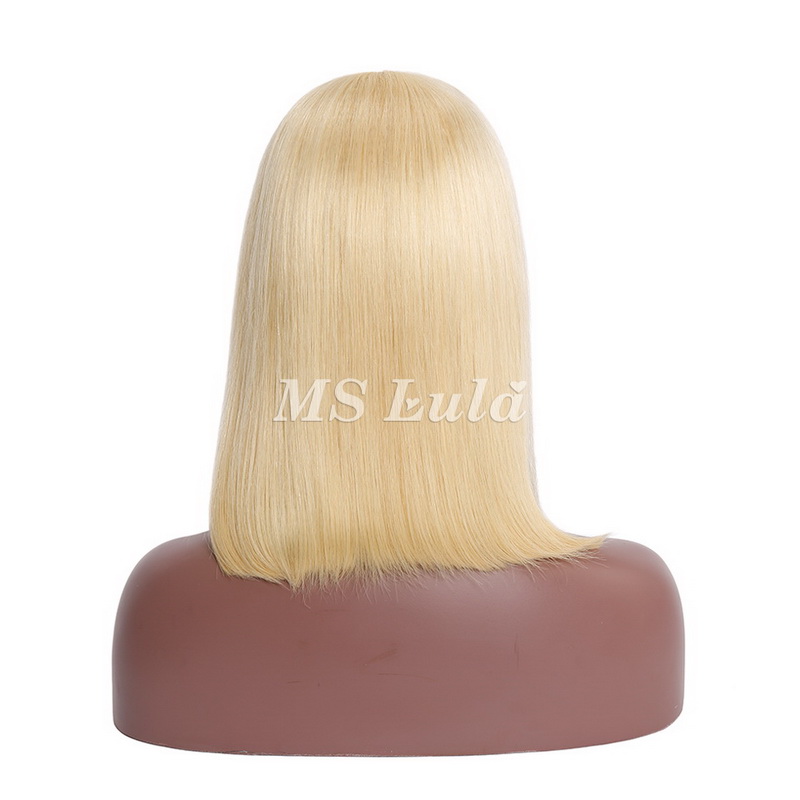 13x4 613 Blonde Color Straight BOB Lace Front Wig - 图片 5